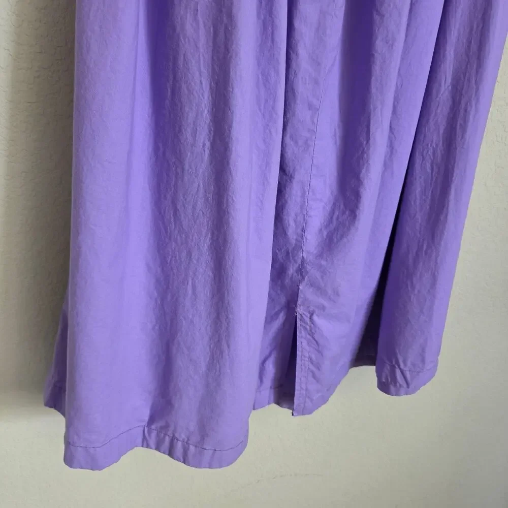 Handmade Purple Lavender Midi Skirt Womens Medium Elastic Waist A-Line Prairie